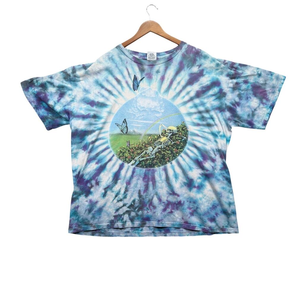 VTG Grateful Dead Shirt Rare Aop USA Single Stitch Eye Dye Tie Moon Adult 2XL